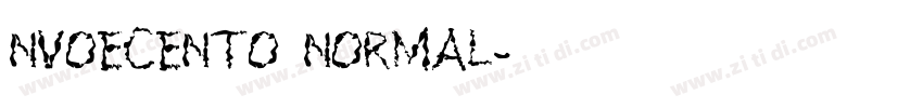 nvoecento normal字体转换